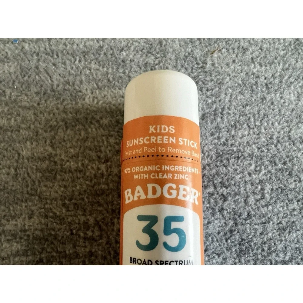 Badger Sport‎ For Kids SPF 35 Clear Zinc Face Stick  0.65 oz Broad Spectrum New